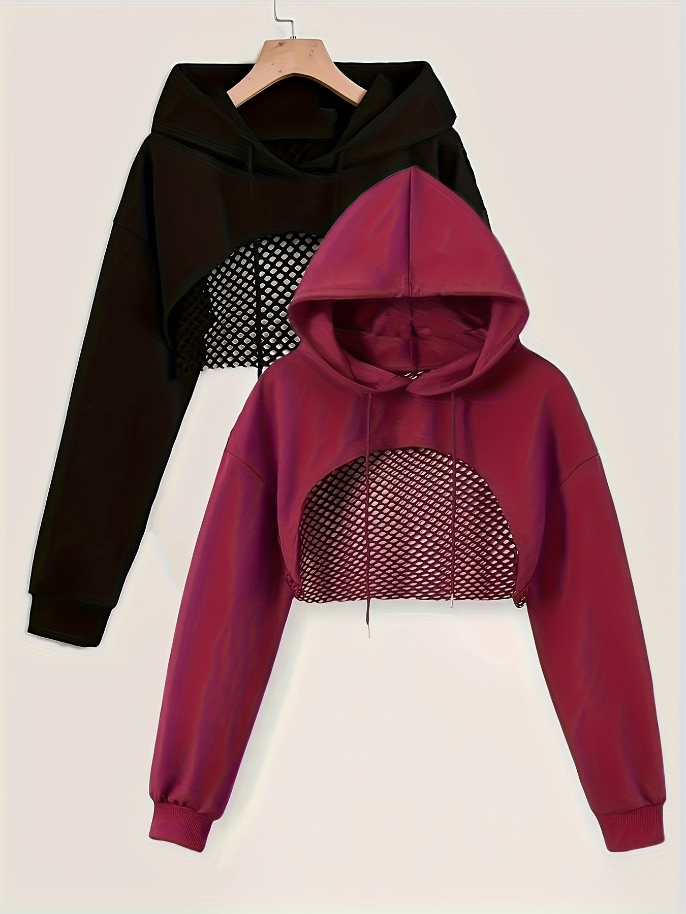 2pcs Y2K Solid Color American Style Hoodie for Women Sweet and Sexy Fashionable Top for Women Spring/Summer/Autumn 2023 New Salt Style Street Sports Casual Jacket